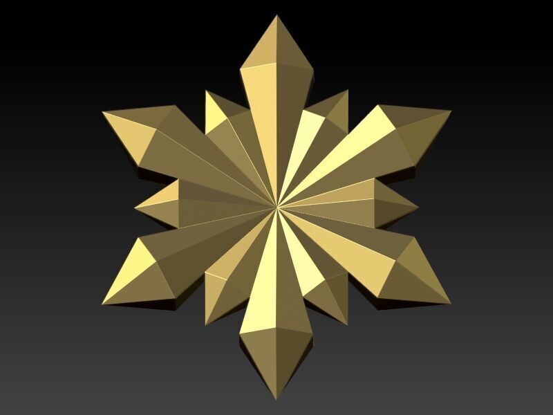 Italian Designer Crystal Star Pendant 3D print model_13