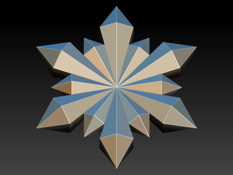 Italian Designer Crystal Star Pendant 3D print model_23