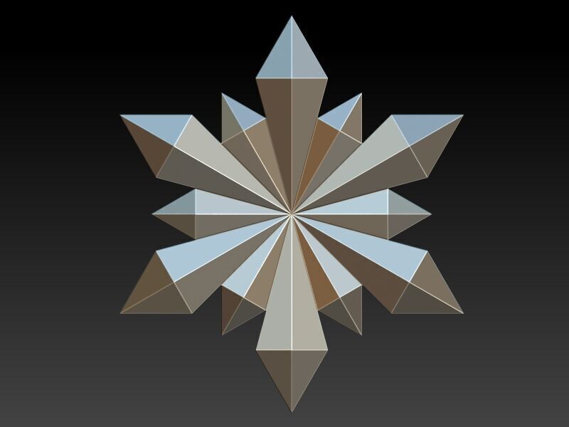 Italian Designer Crystal Star Pendant 3D print model_19