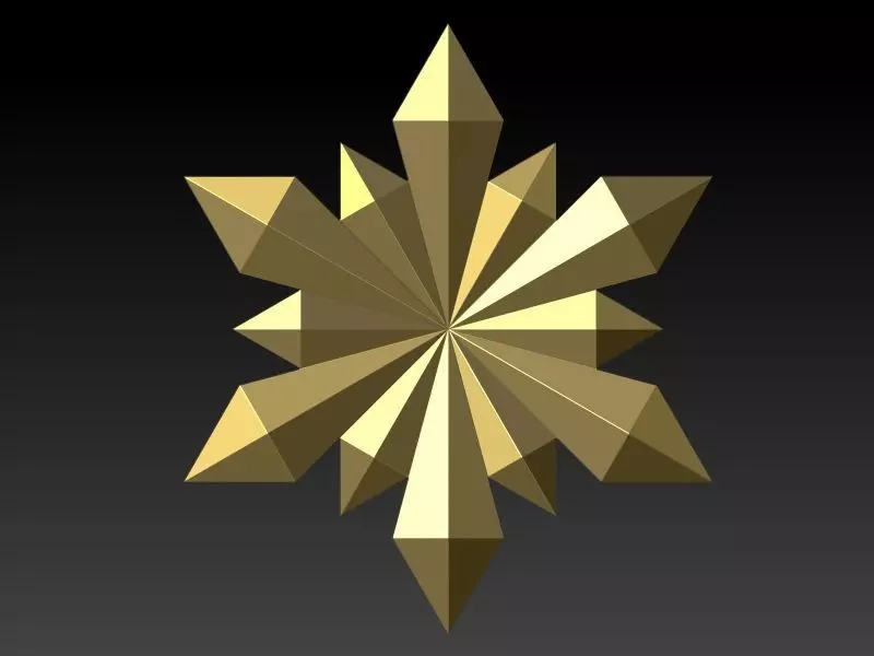 Italian Designer Crystal Star Pendant 3D print model_0