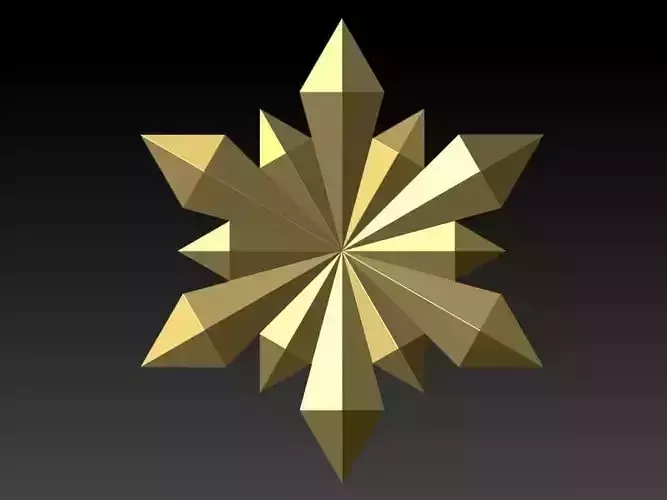 Italian Designer Crystal Star Pendant