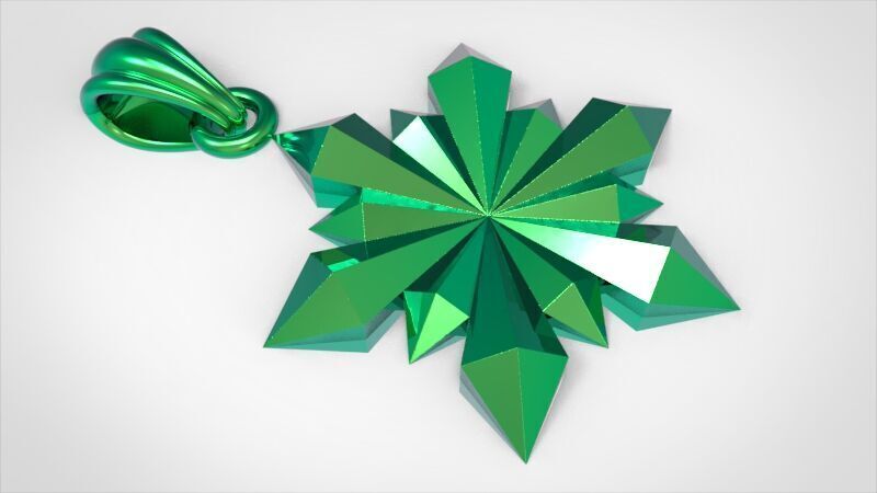 Italian Designer Crystal Star Pendant 3D print model_15