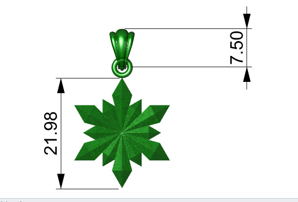 Italian Designer Crystal Star Pendant 3D print model_32