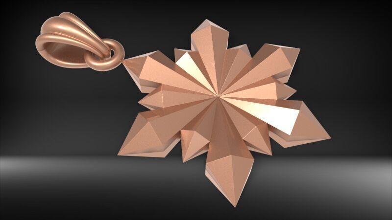 Italian Designer Crystal Star Pendant 3D print model_20