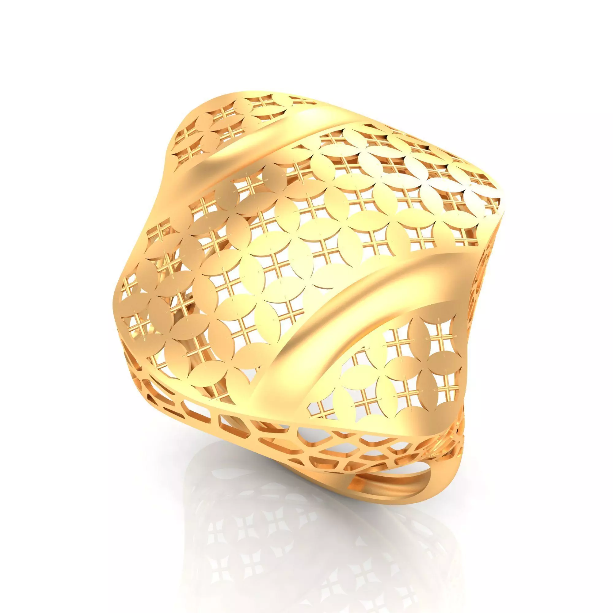 fusion women gold ring 1044 3D print model