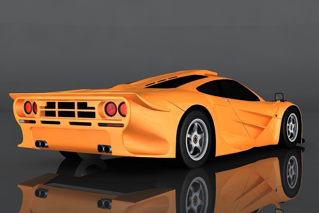 mclaren f1 Low-poly 3D model_4