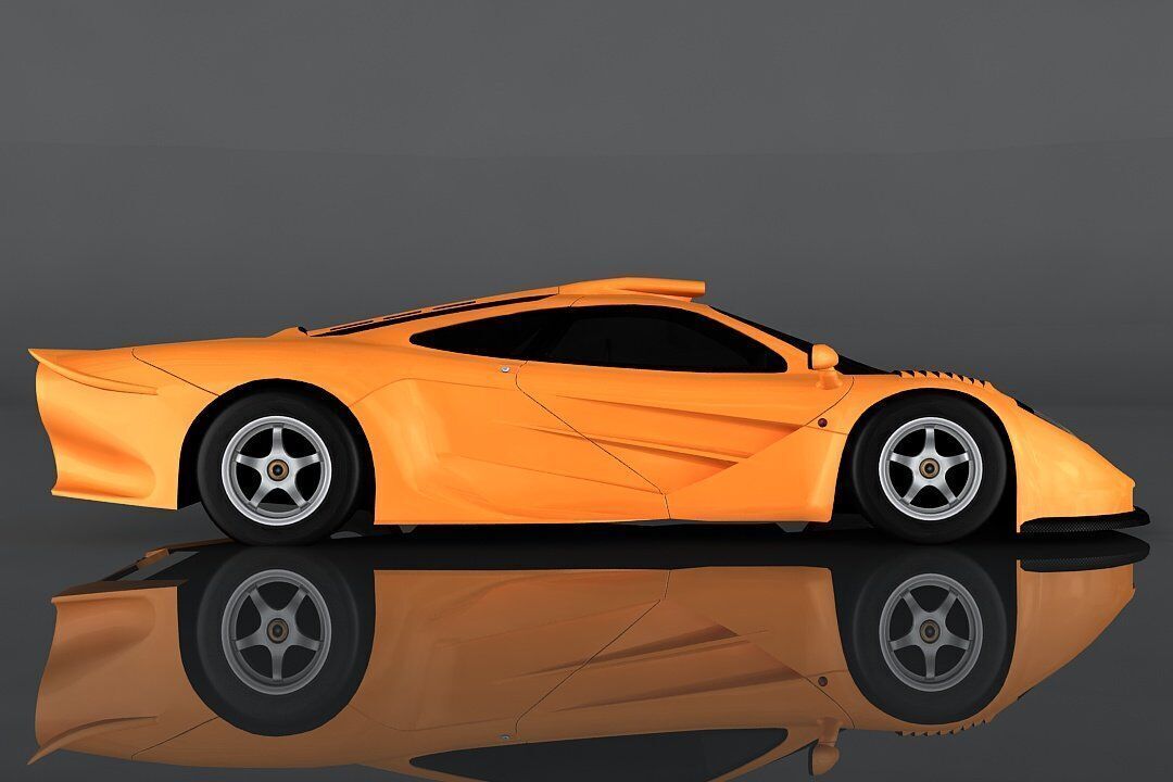 mclaren f1 Low-poly 3D model_3