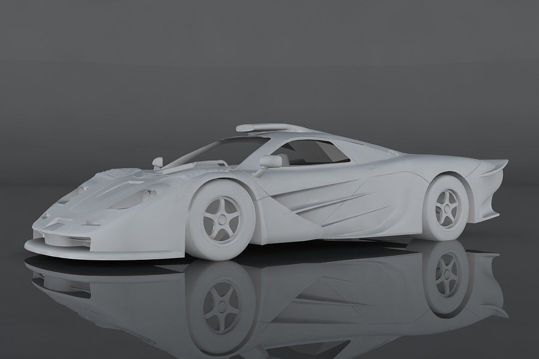 mclaren f1 Low-poly 3D model_9