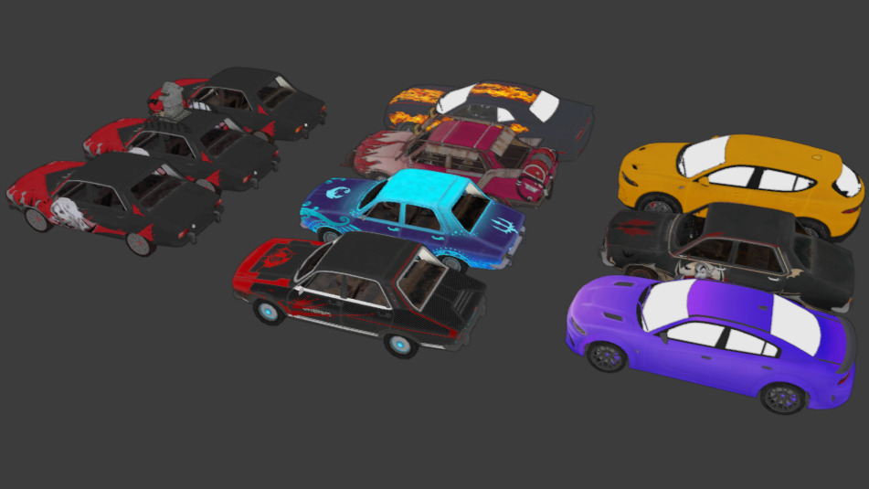 pubg vehicles pack 10 Dacia Low-poly 3D model_12