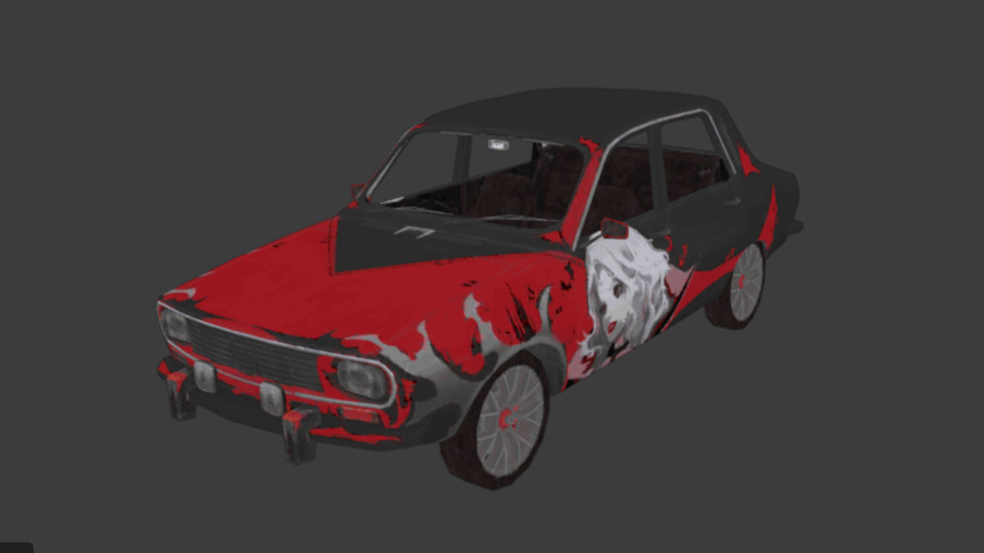 pubg vehicles pack 10 Dacia Low-poly 3D model_6