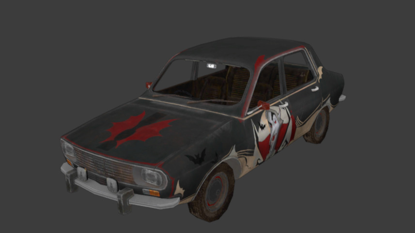 pubg vehicles pack 10 Dacia Low-poly 3D model_8