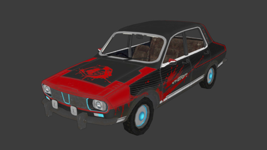 pubg vehicles pack 10 Dacia Low-poly 3D model_3