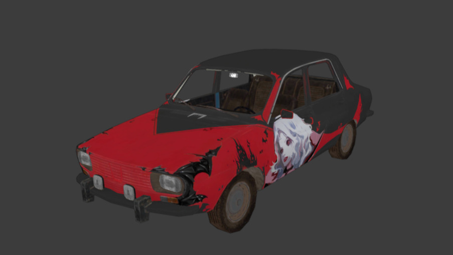 pubg vehicles pack 10 Dacia Low-poly 3D model_5