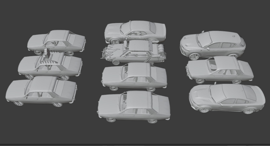 pubg vehicles pack 10 Dacia Low-poly 3D model_13