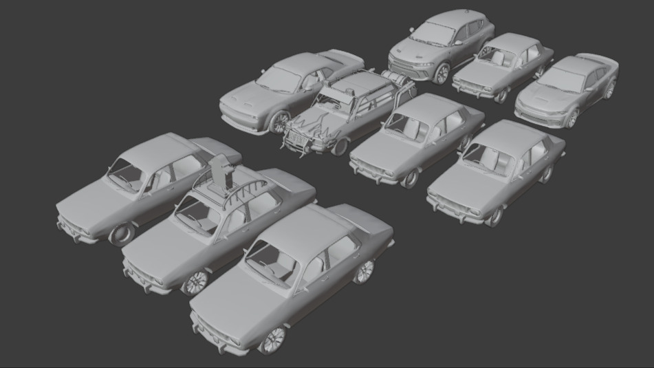 pubg vehicles pack 10 Dacia Low-poly 3D model_14