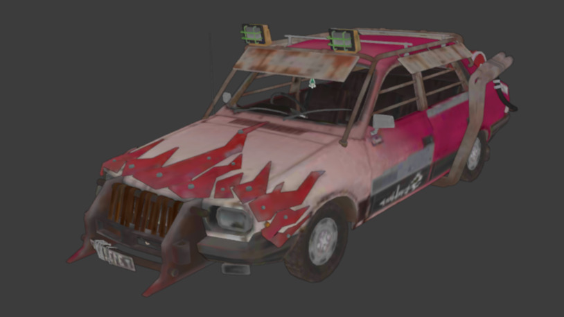 pubg vehicles pack 10 Dacia Low-poly 3D model_4