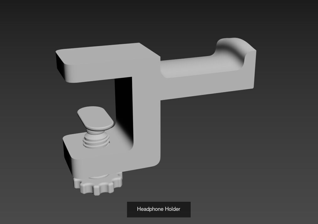 Headphone Holder 3D Model Collection_4