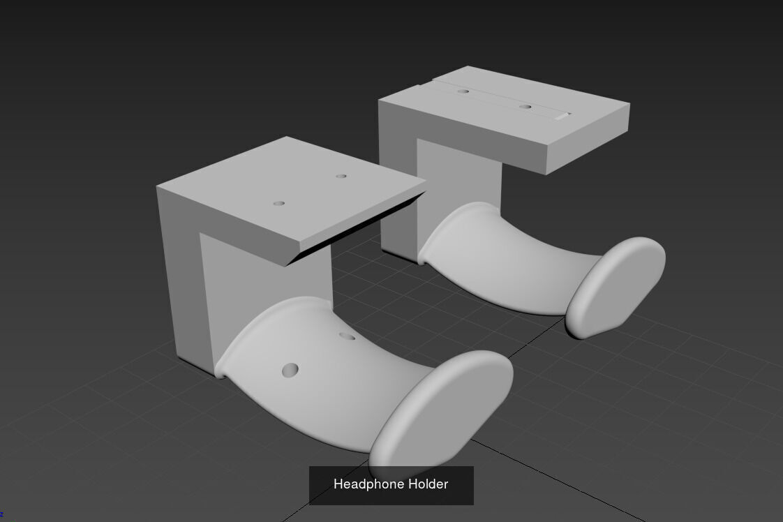 Headphone Holder 3D Model Collection_2