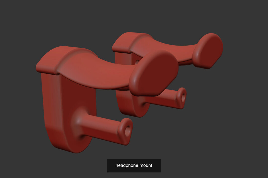 Headphone Holder 3D Model Collection_7