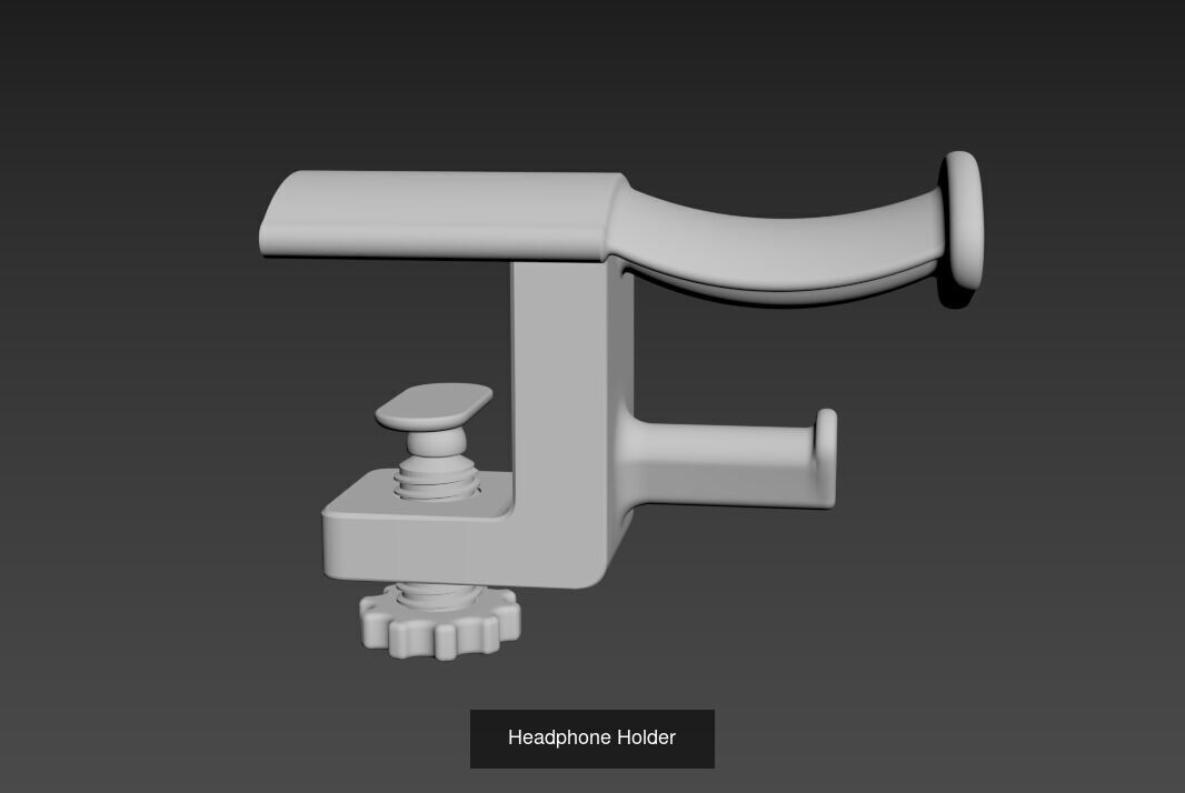 Headphone Holder 3D Model Collection_1