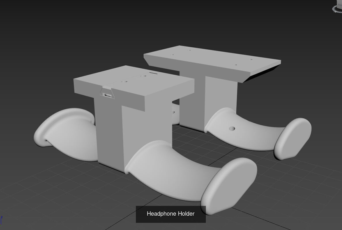 Headphone Holder 3D Model Collection_3