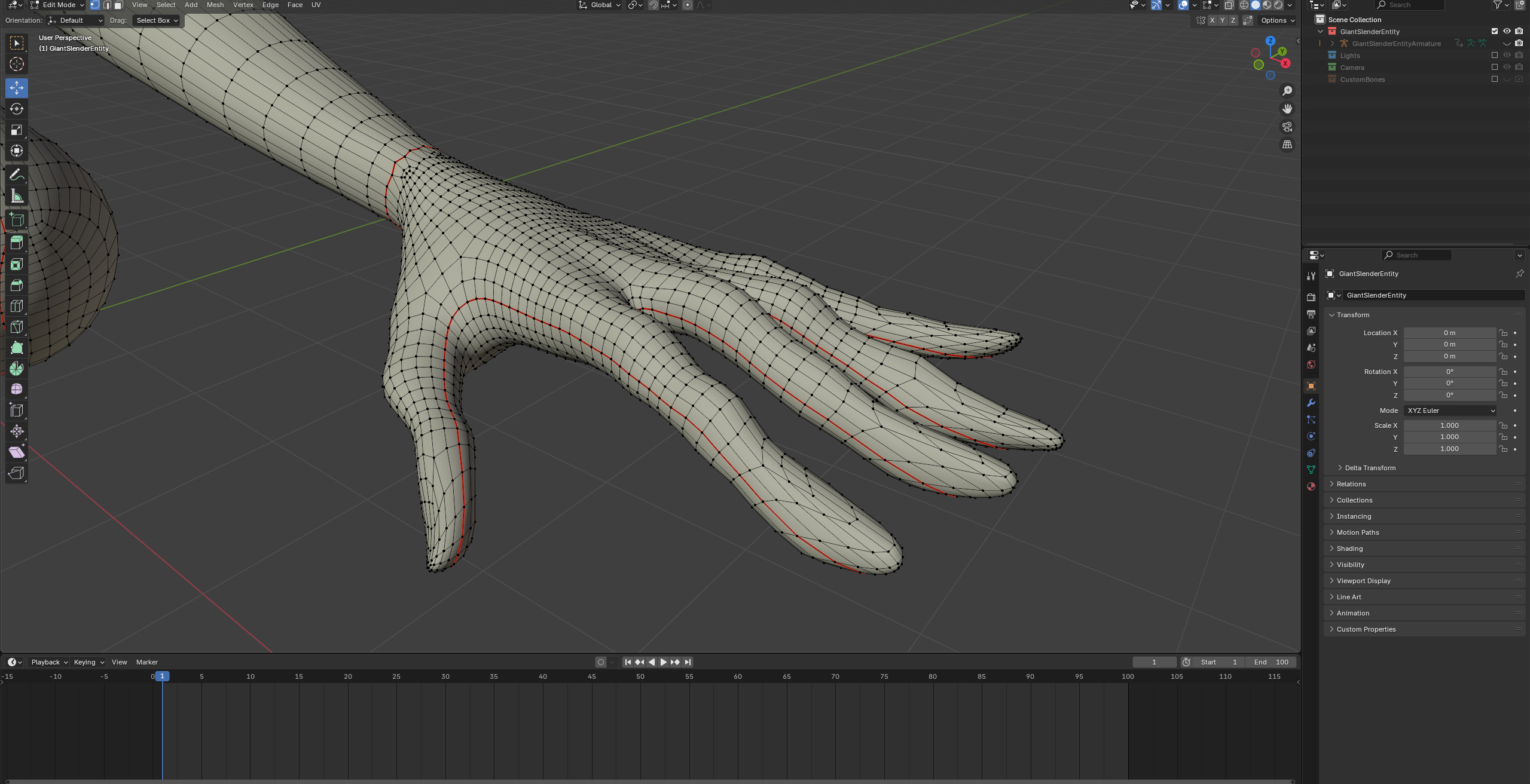 Giant Slender Entity Low-poly 3D model_33
