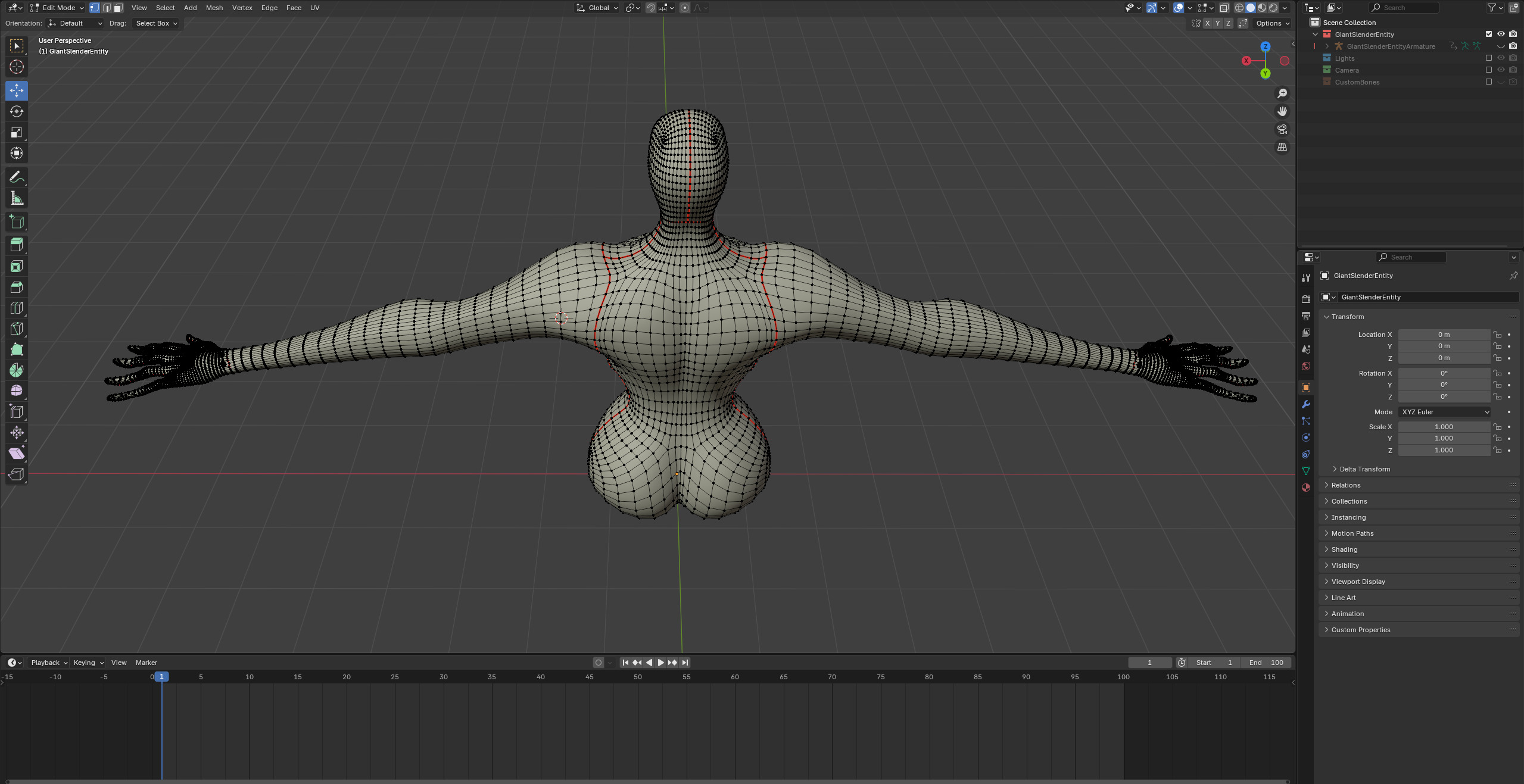 Giant Slender Entity Low-poly 3D model_30
