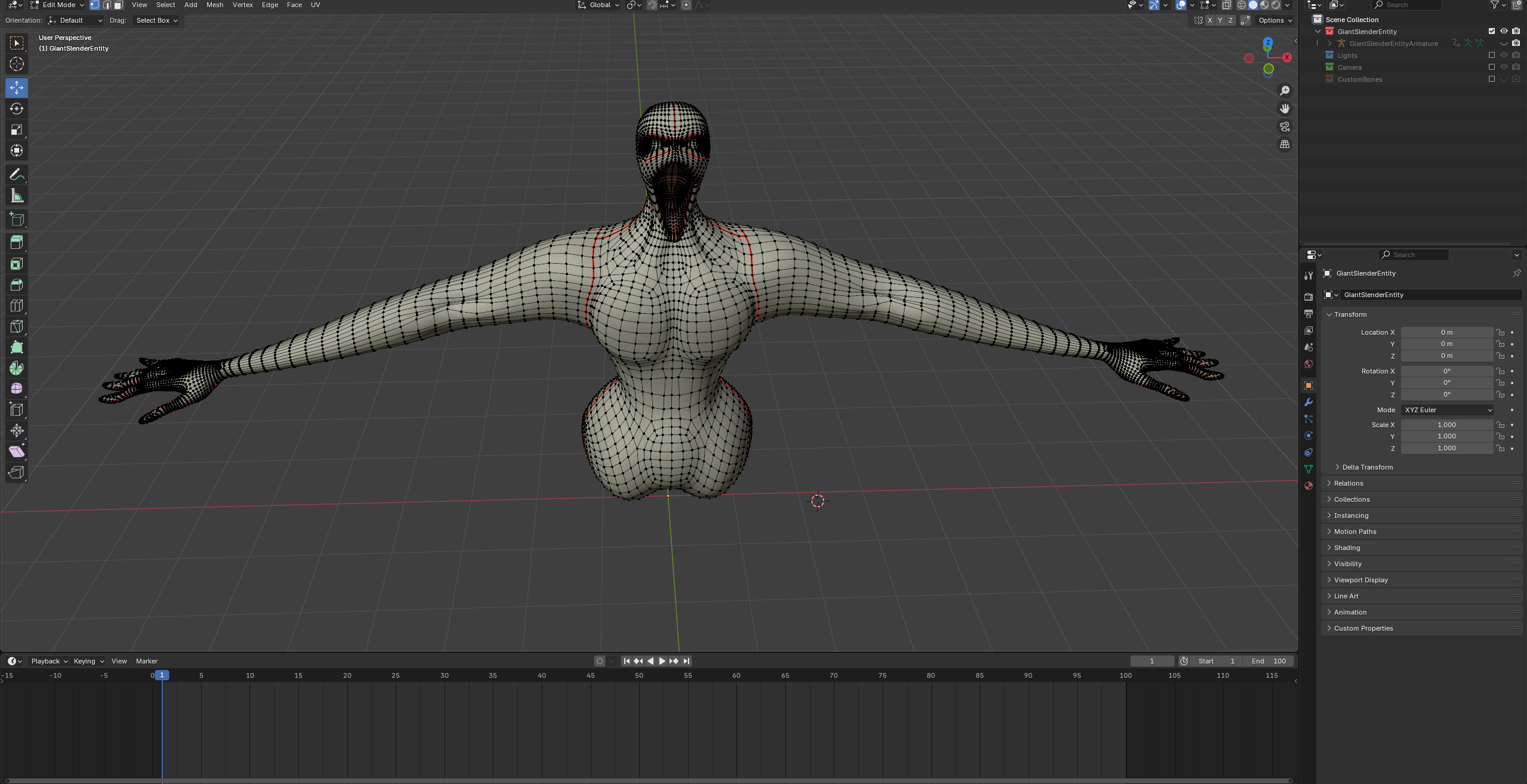 Giant Slender Entity Low-poly 3D model_29