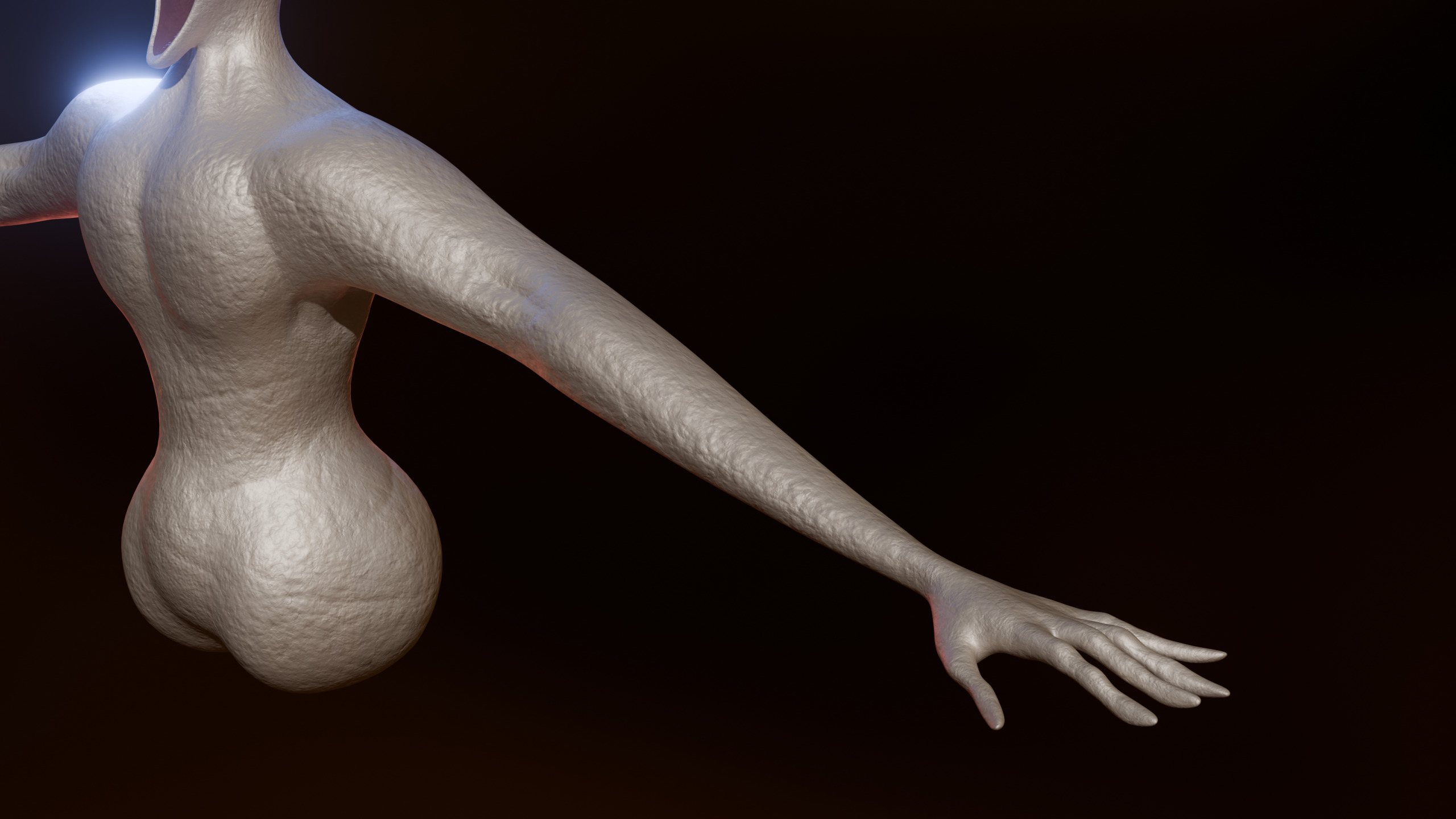 Giant Slender Entity Low-poly 3D model_7