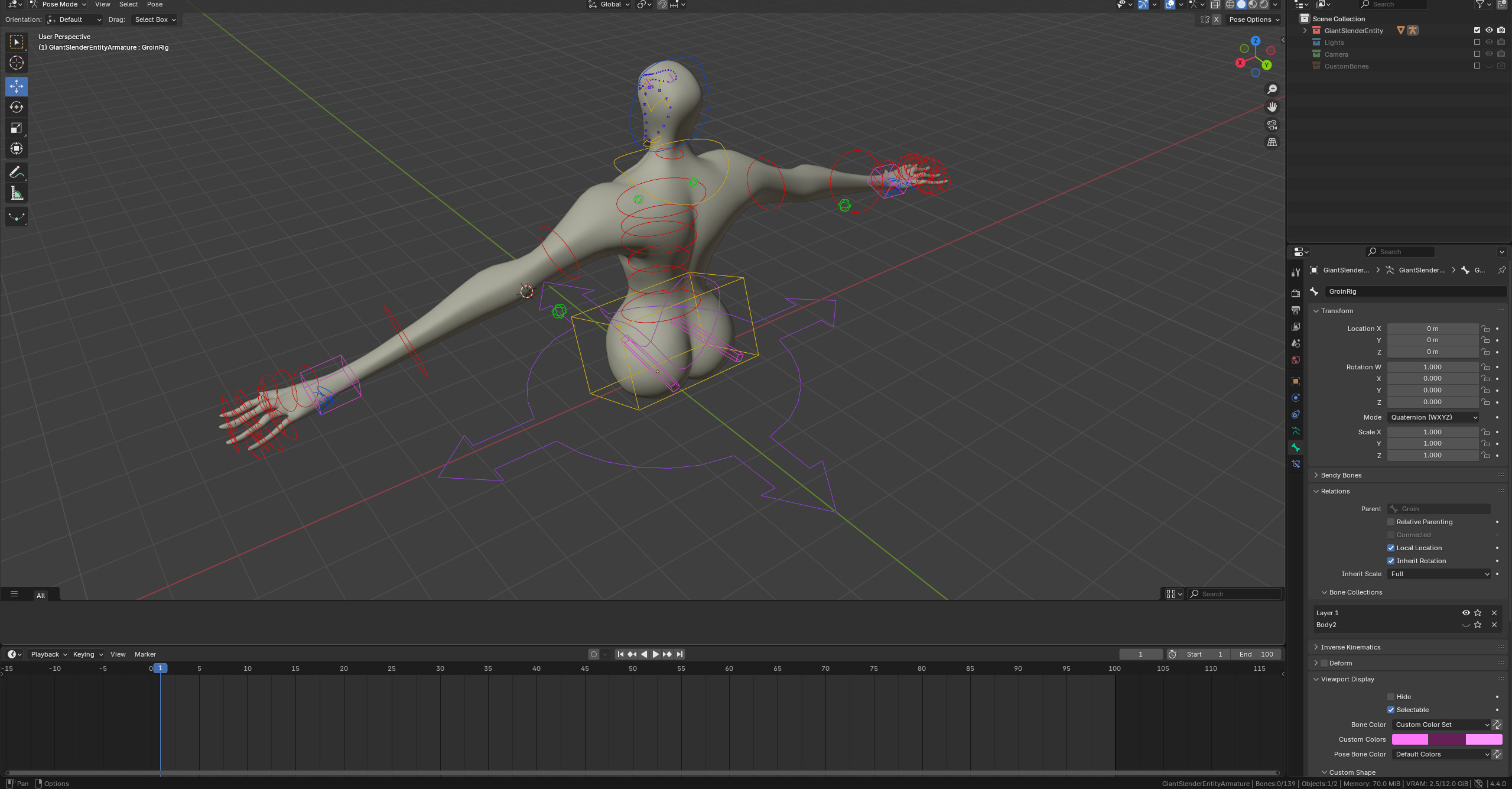 Giant Slender Entity Low-poly 3D model_23