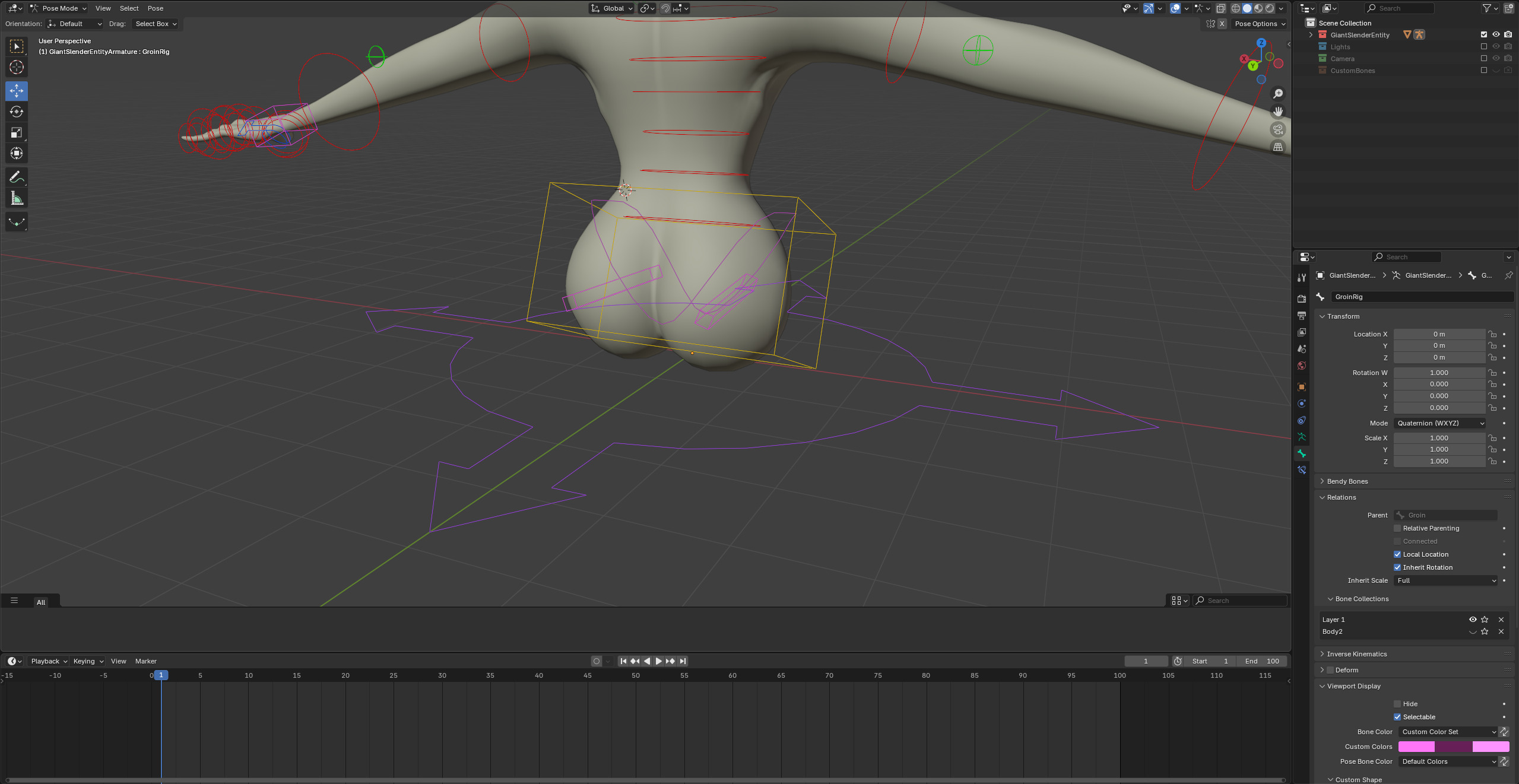 Giant Slender Entity Low-poly 3D model_25