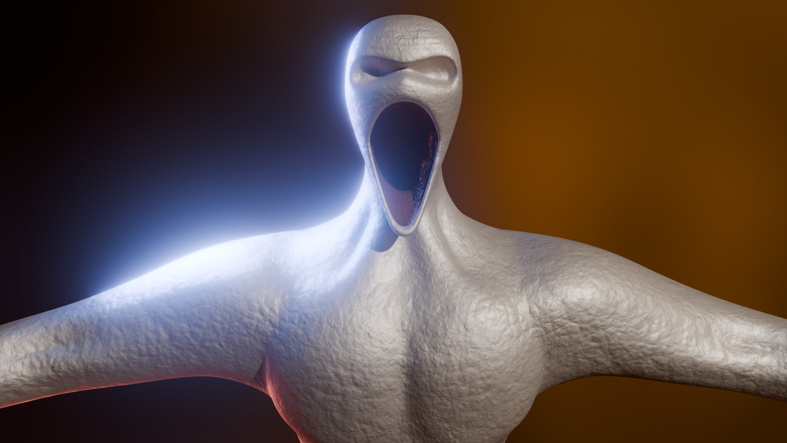 Giant Slender Entity Low-poly 3D model_2