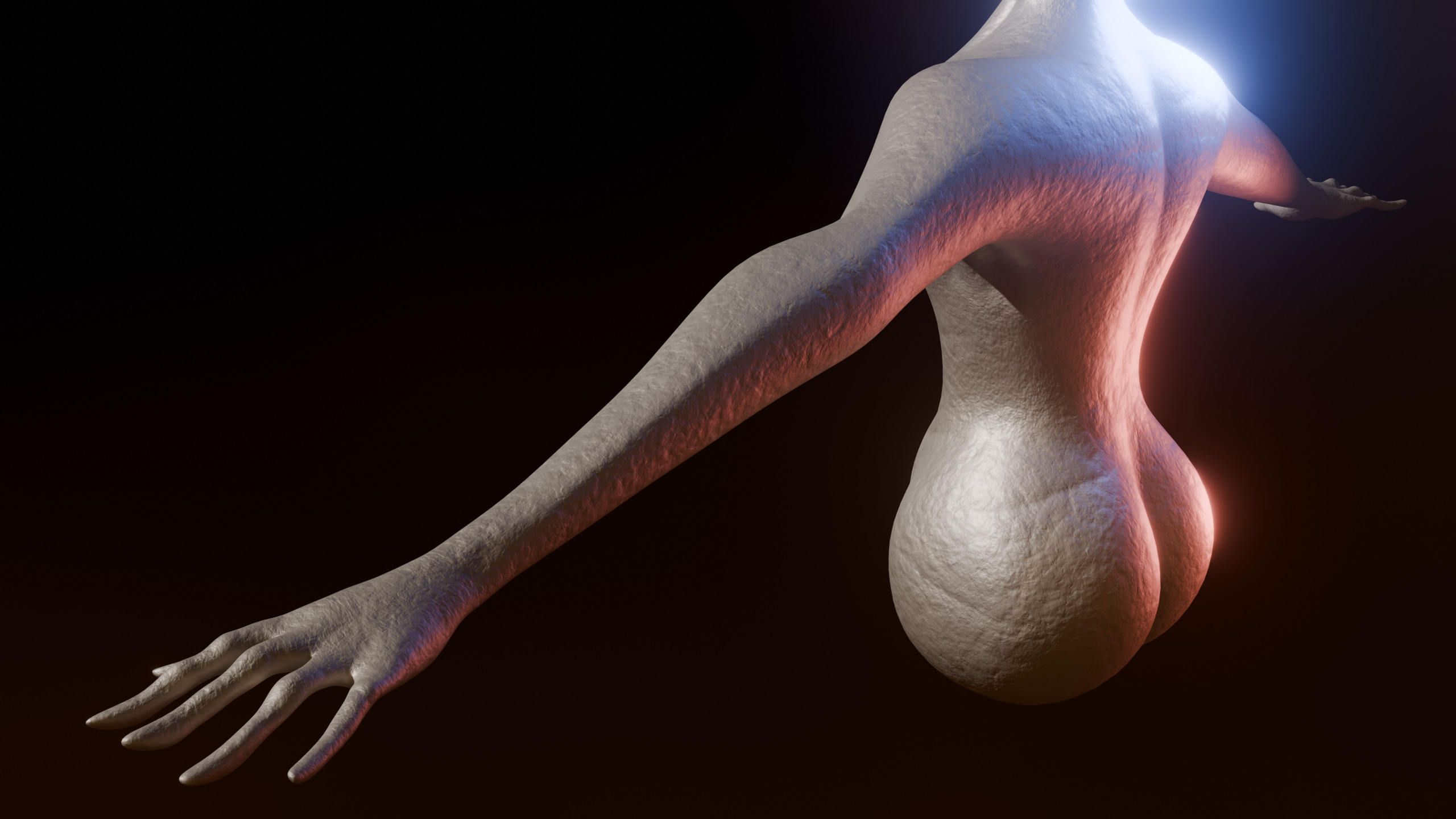 Giant Slender Entity Low-poly 3D model_8