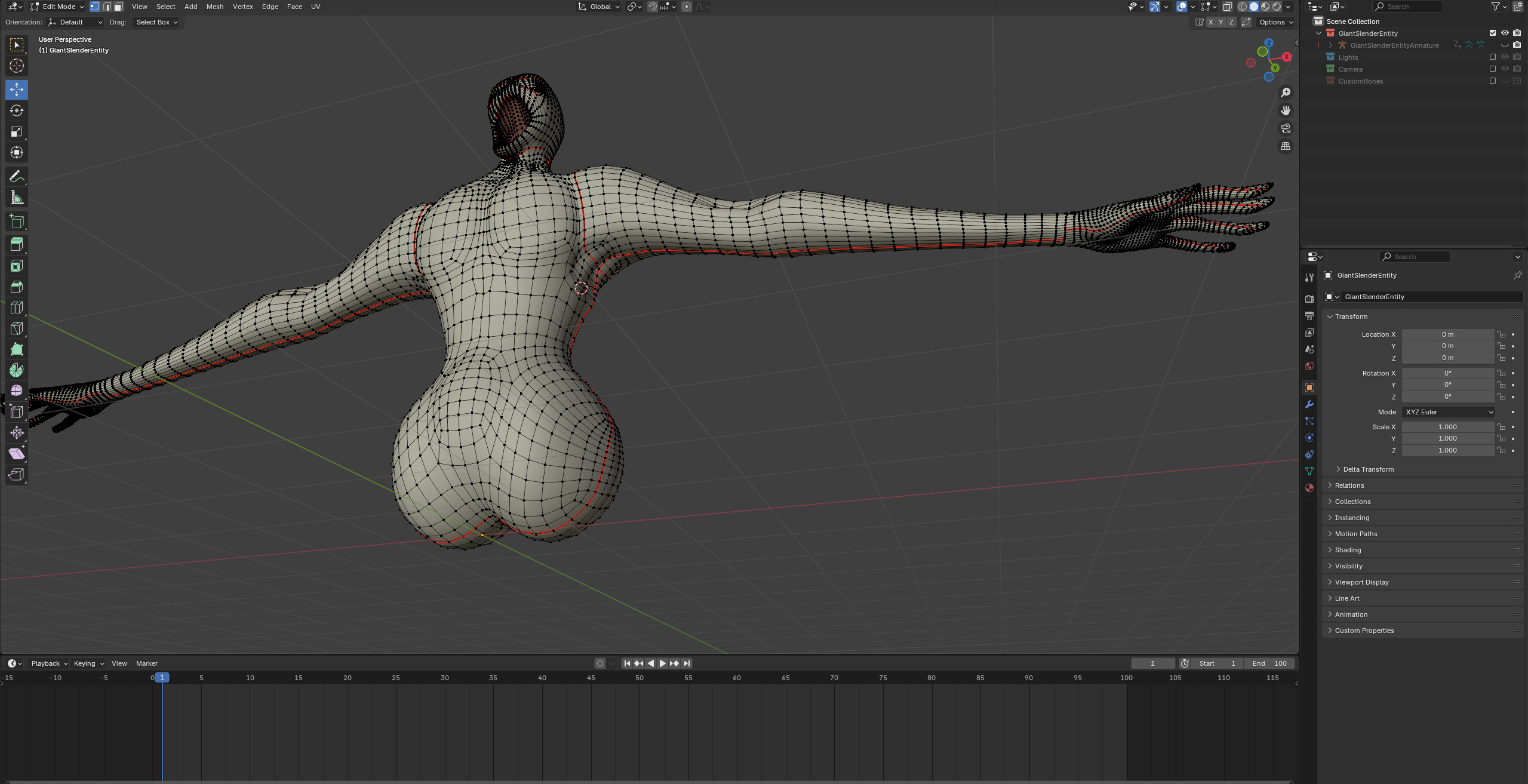 Giant Slender Entity Low-poly 3D model_31