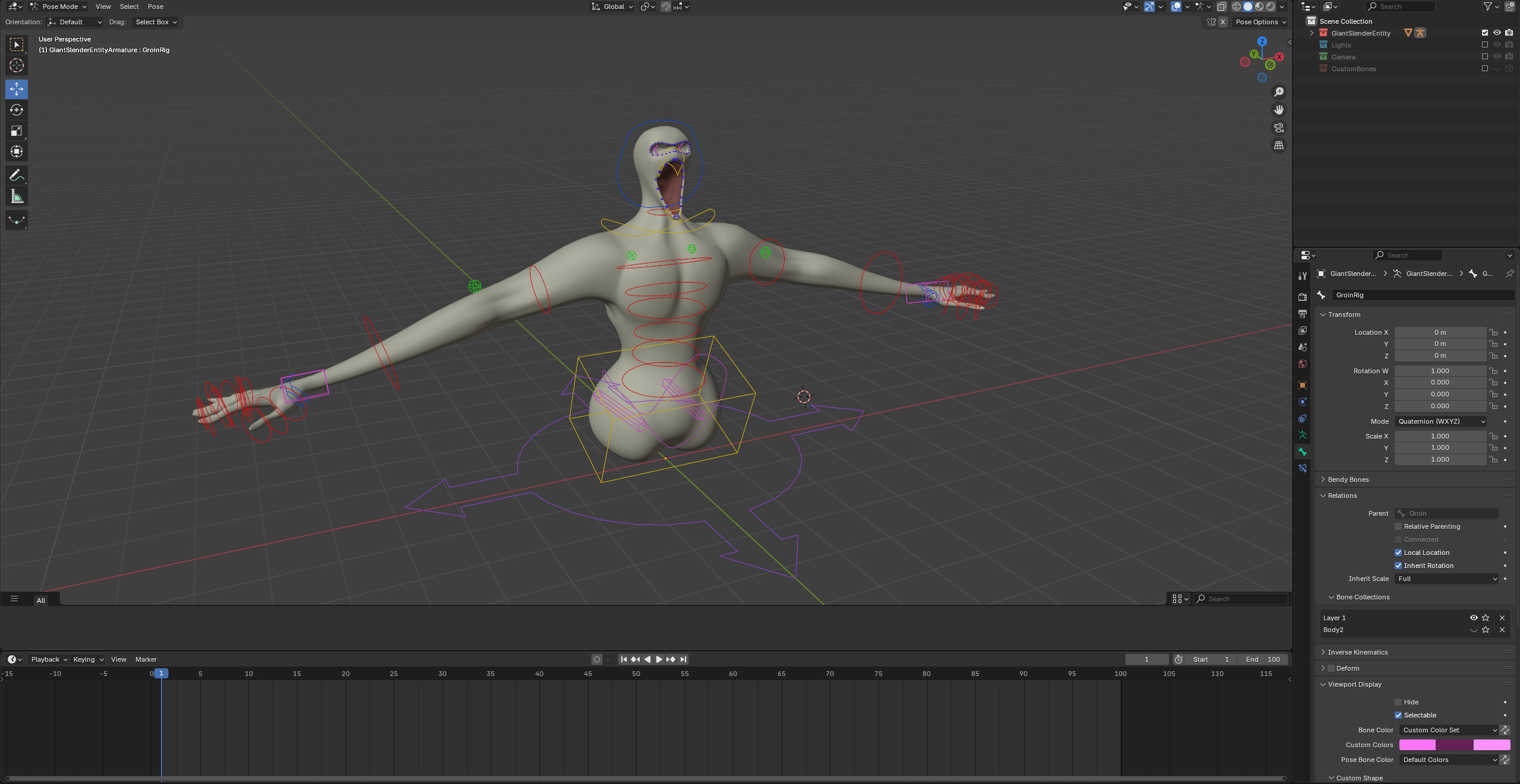 Giant Slender Entity Low-poly 3D model_21