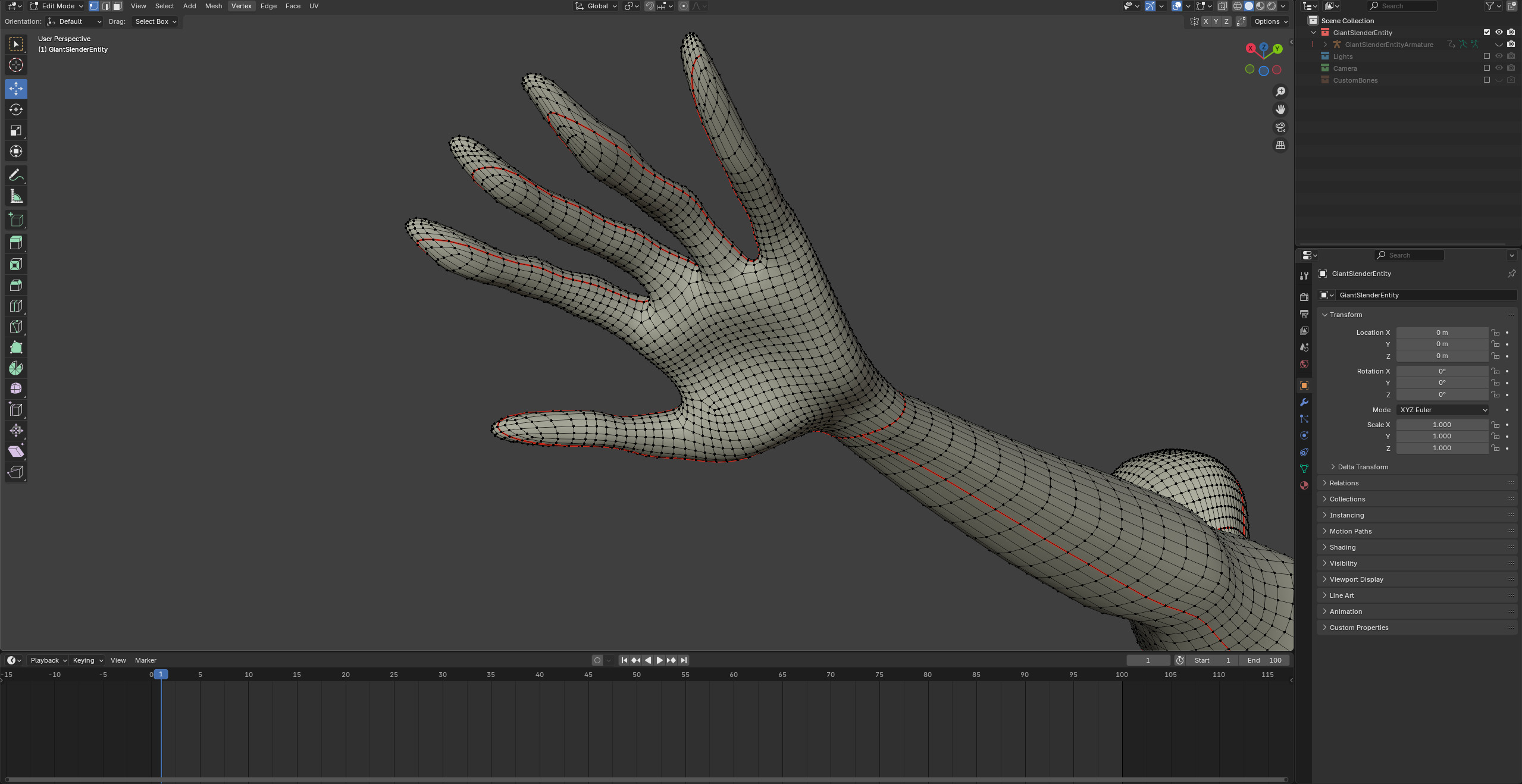 Giant Slender Entity Low-poly 3D model_34