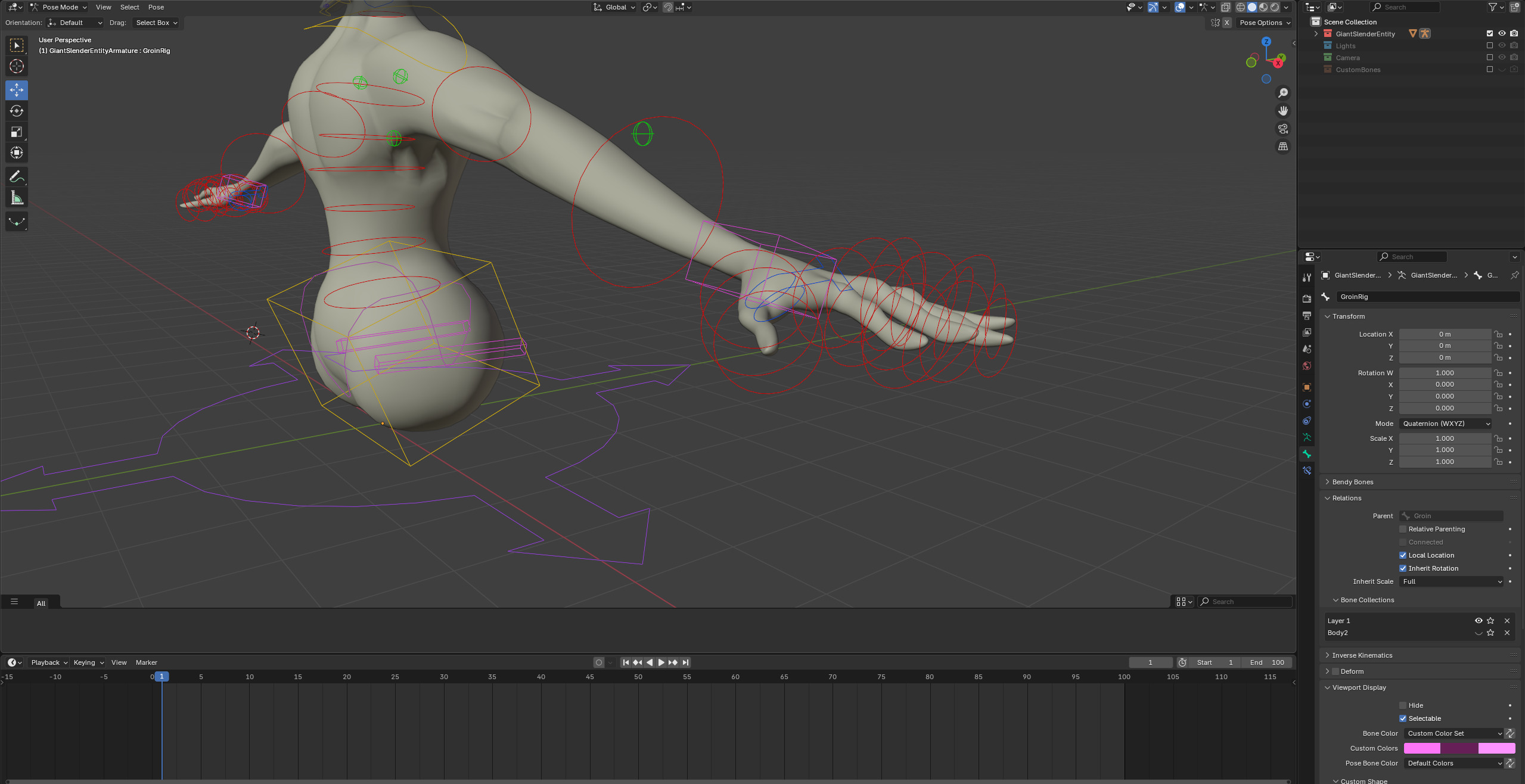 Giant Slender Entity Low-poly 3D model_24