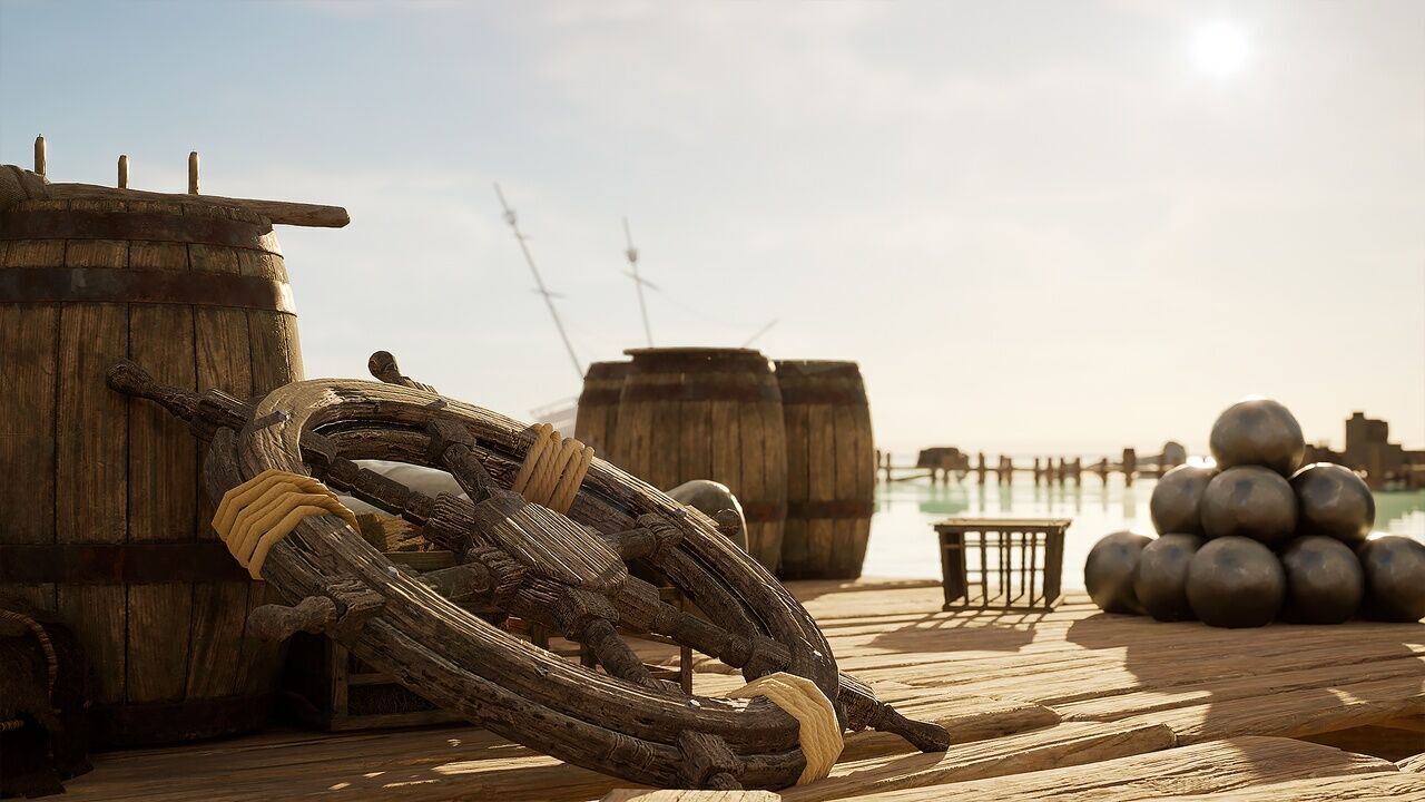 Pirate Island Low-poly 3D model_6