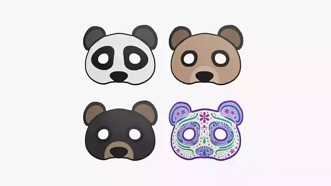  04 Panda Mask Paper Collection - Character Design Fashion