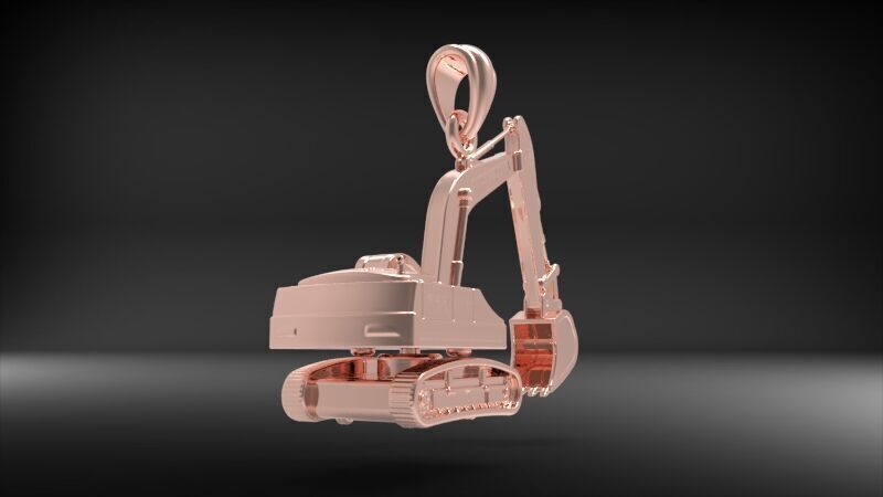 JCB Excavator Pendant 3D print model_29