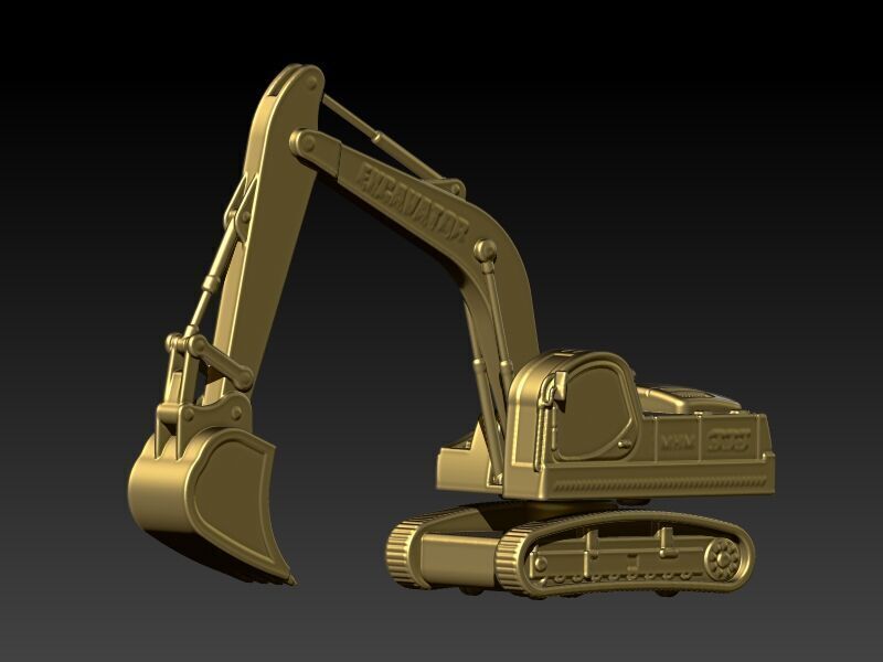 JCB Excavator Pendant 3D print model_5