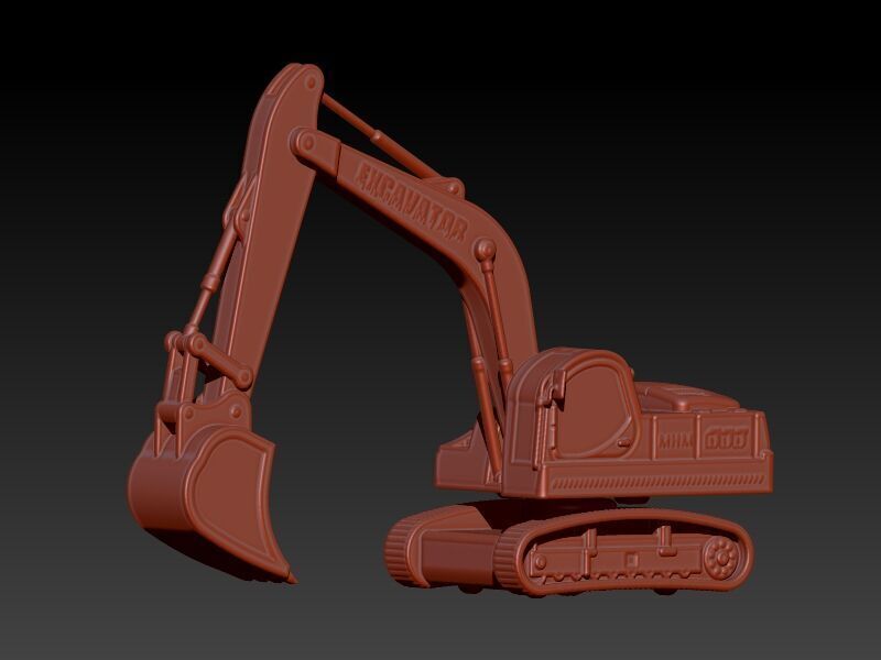 JCB Excavator Pendant 3D print model_6