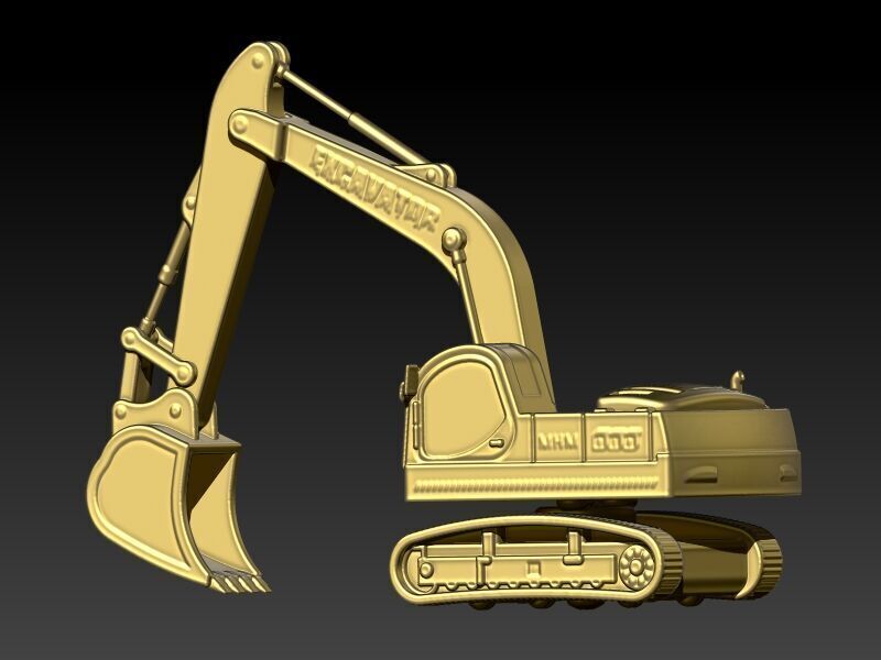 JCB Excavator Pendant 3D print model_3