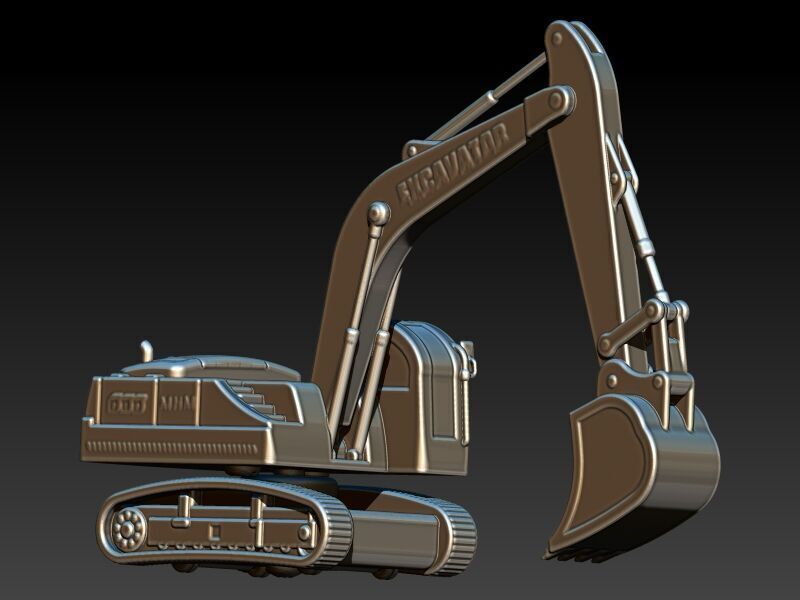 JCB Excavator Pendant 3D print model_2
