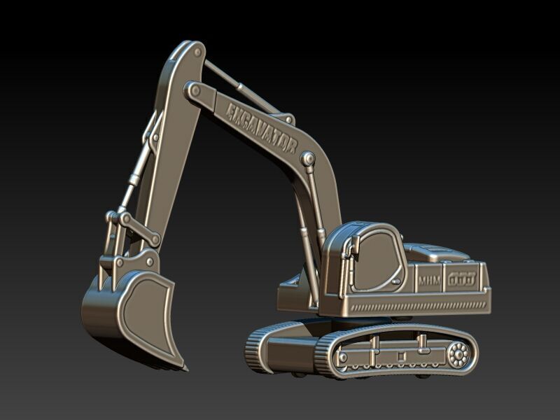 JCB Excavator Pendant 3D print model_9