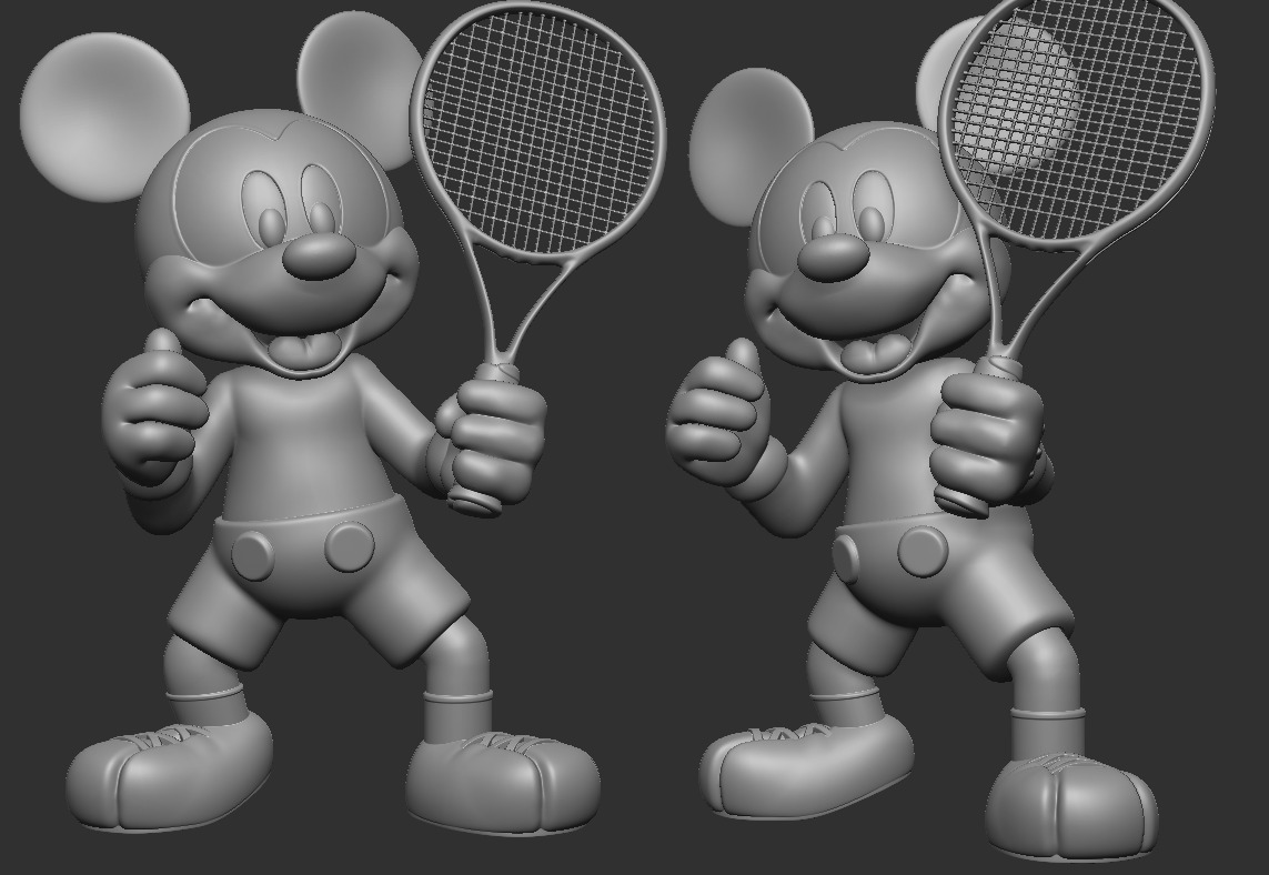 Mickey Mouse Tennis 3D print model_1