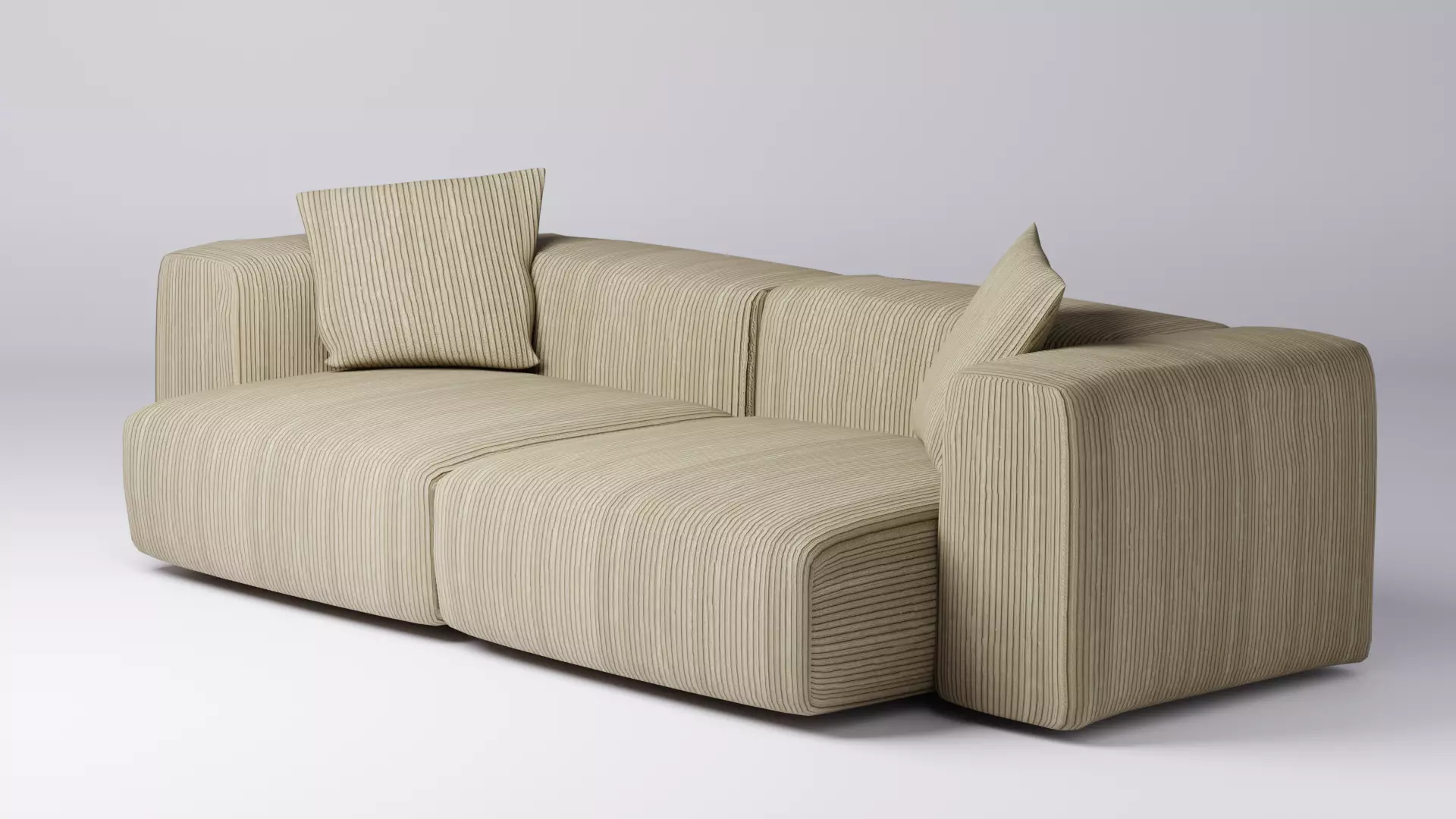 Fabric Sofa - velour fabric - 2 seat sofa - Vetsak - 3D model 3D model_0