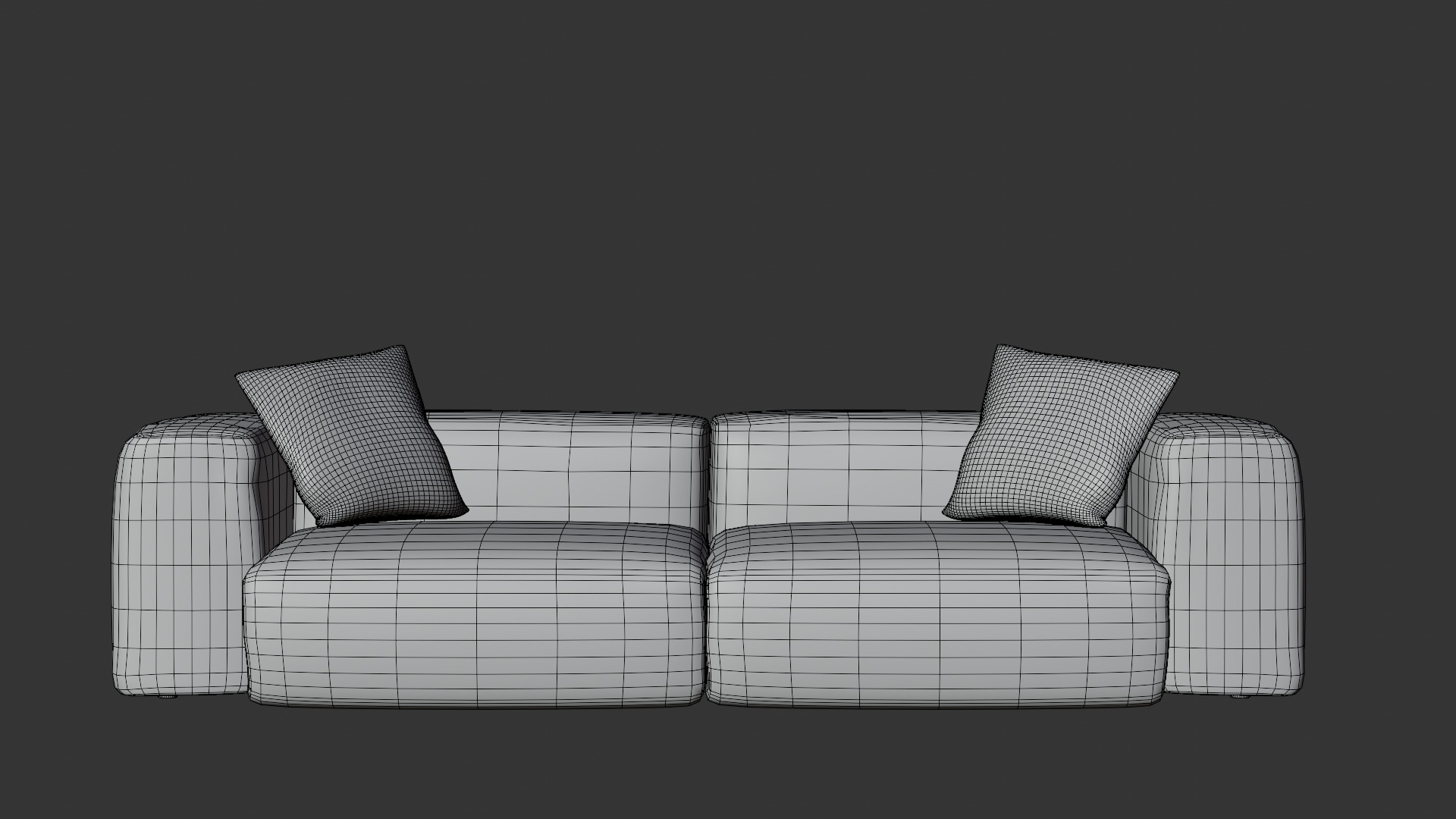 Fabric Sofa - velour fabric - 2 seat sofa - Vetsak - 3D model 3D model_5