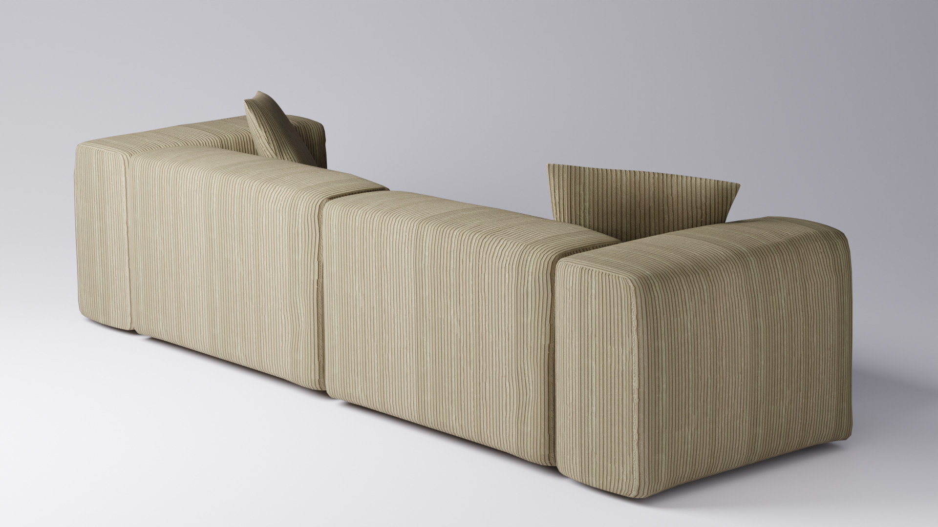 Fabric Sofa - velour fabric - 2 seat sofa - Vetsak - 3D model 3D model_3