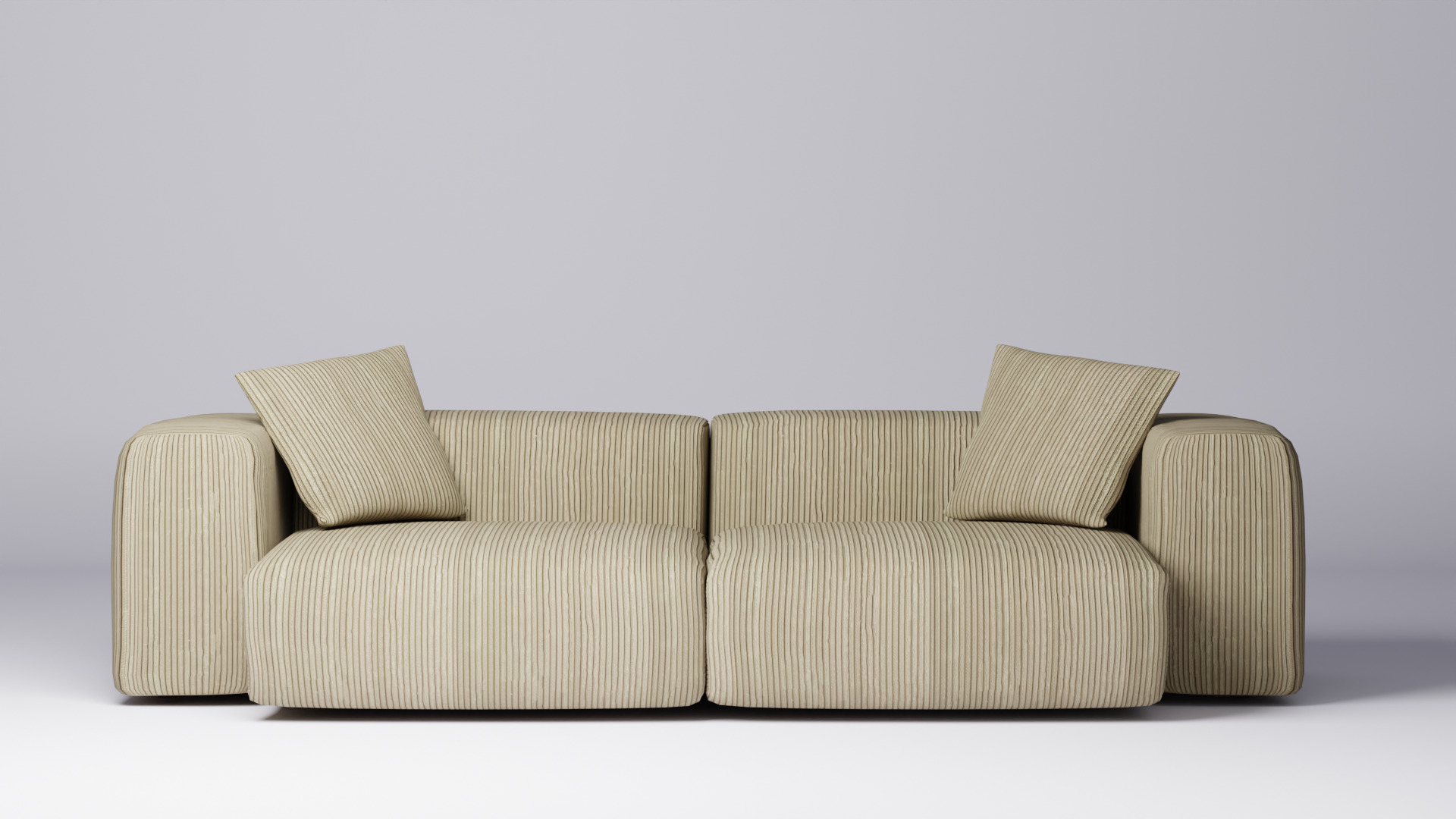 Fabric Sofa - velour fabric - 2 seat sofa - Vetsak - 3D model 3D model_1